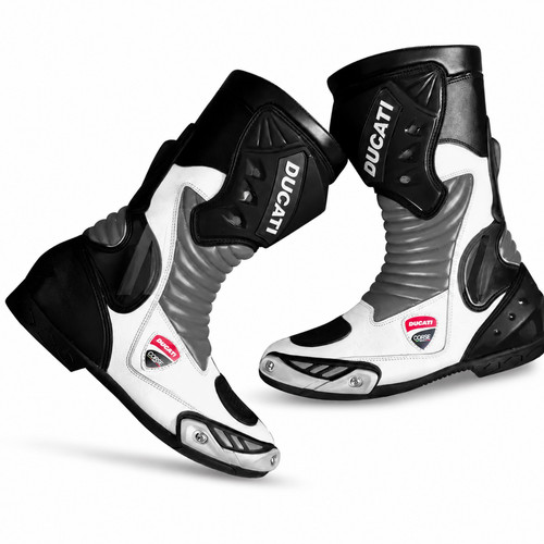 Ducati motorcycle boots black - boots,